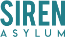 siren asylum text logo